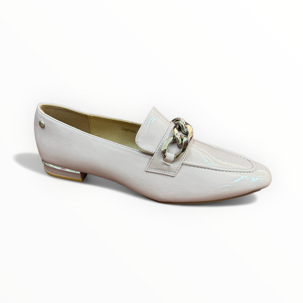 Campora Lilac Patent Silver Chain Loafers