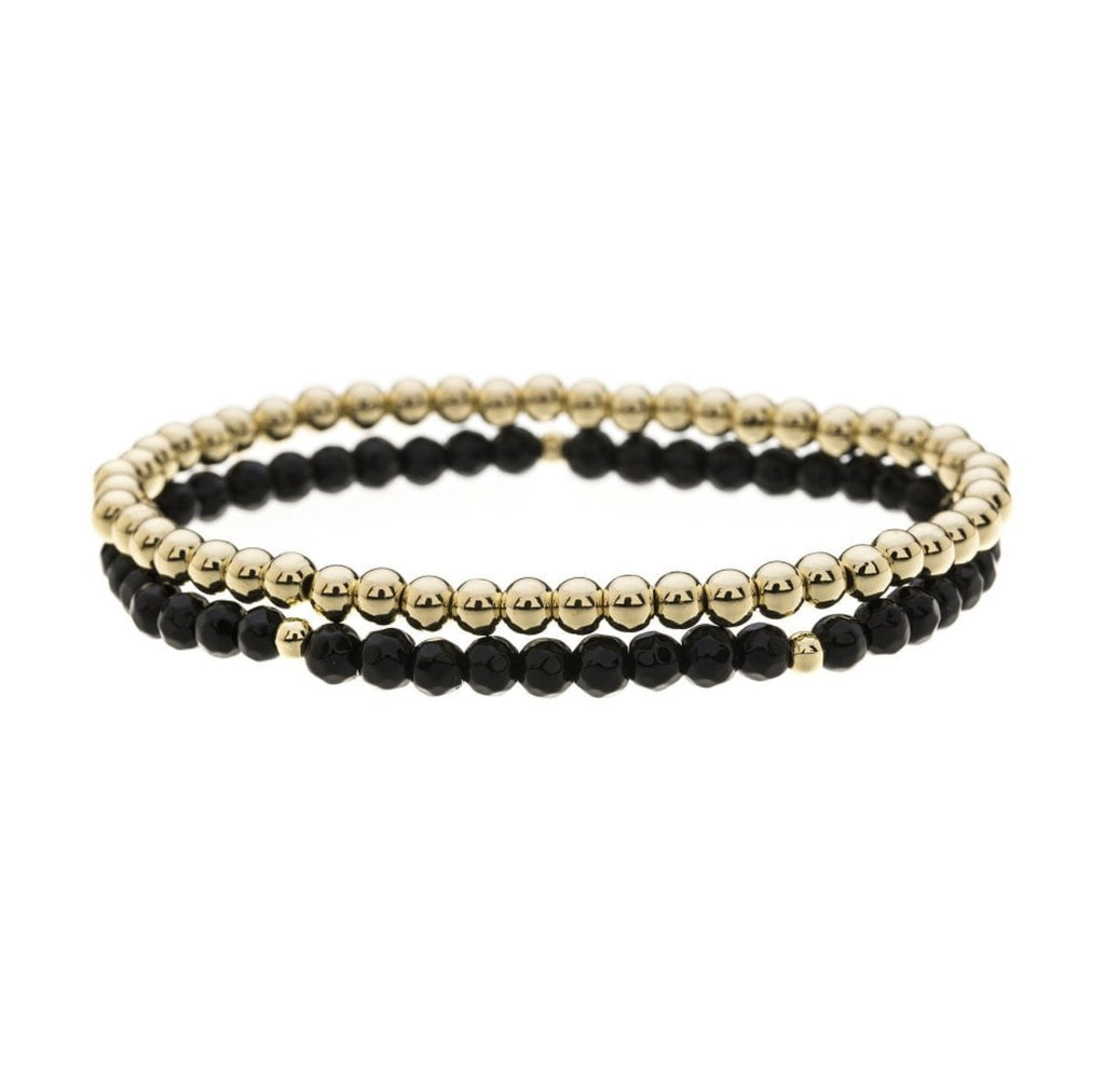 Black & Gold Layered Bracelet