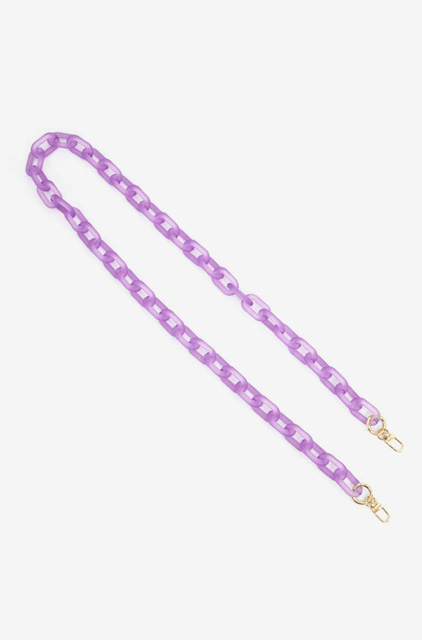 Violet Pastel Square Link Acrylic Bag Strap