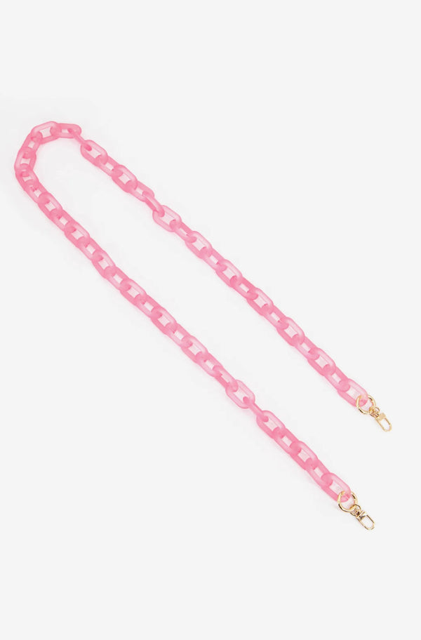 Pink Pastel Square Link Acrylic Bag Strap