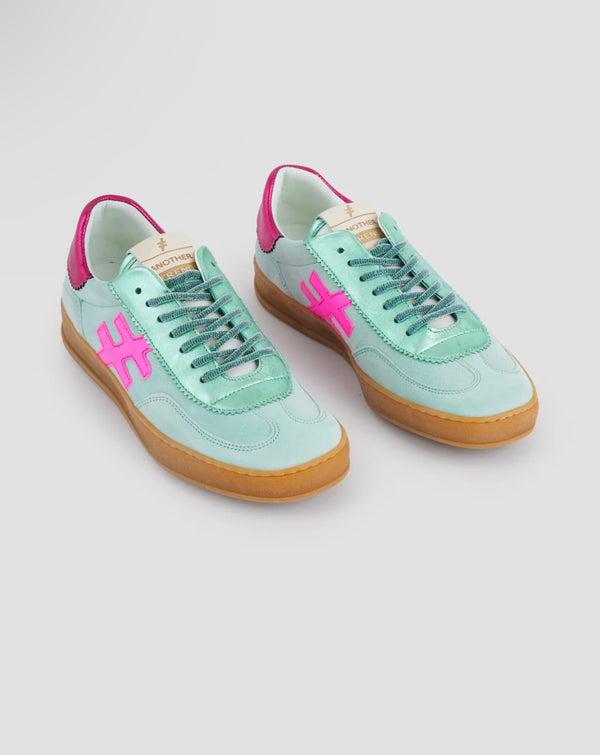 Another Trend Mint & Cerise Pink Gum Sole Trainers