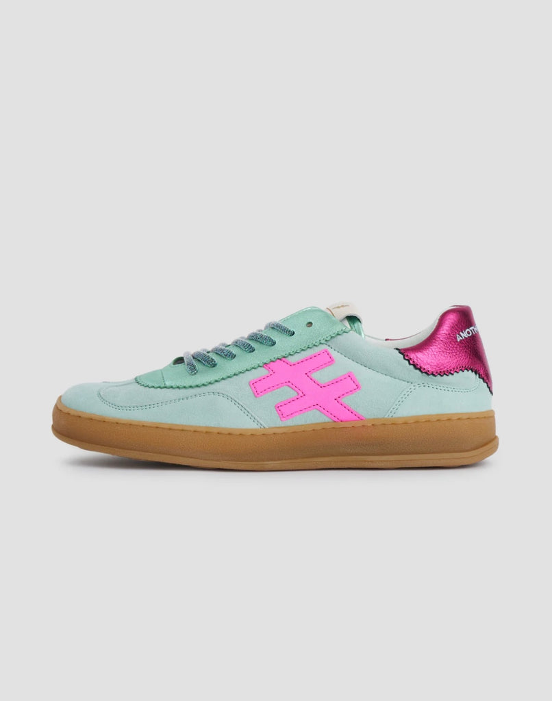 Another Trend Mint & Cerise Pink Gum Sole Trainers