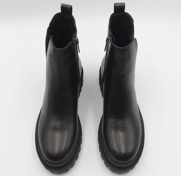 XTI Ladies Black Chunky Boots