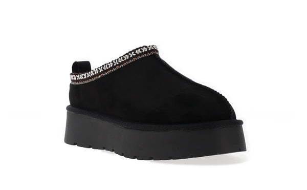 XTI Black Suede Slip On Shoe