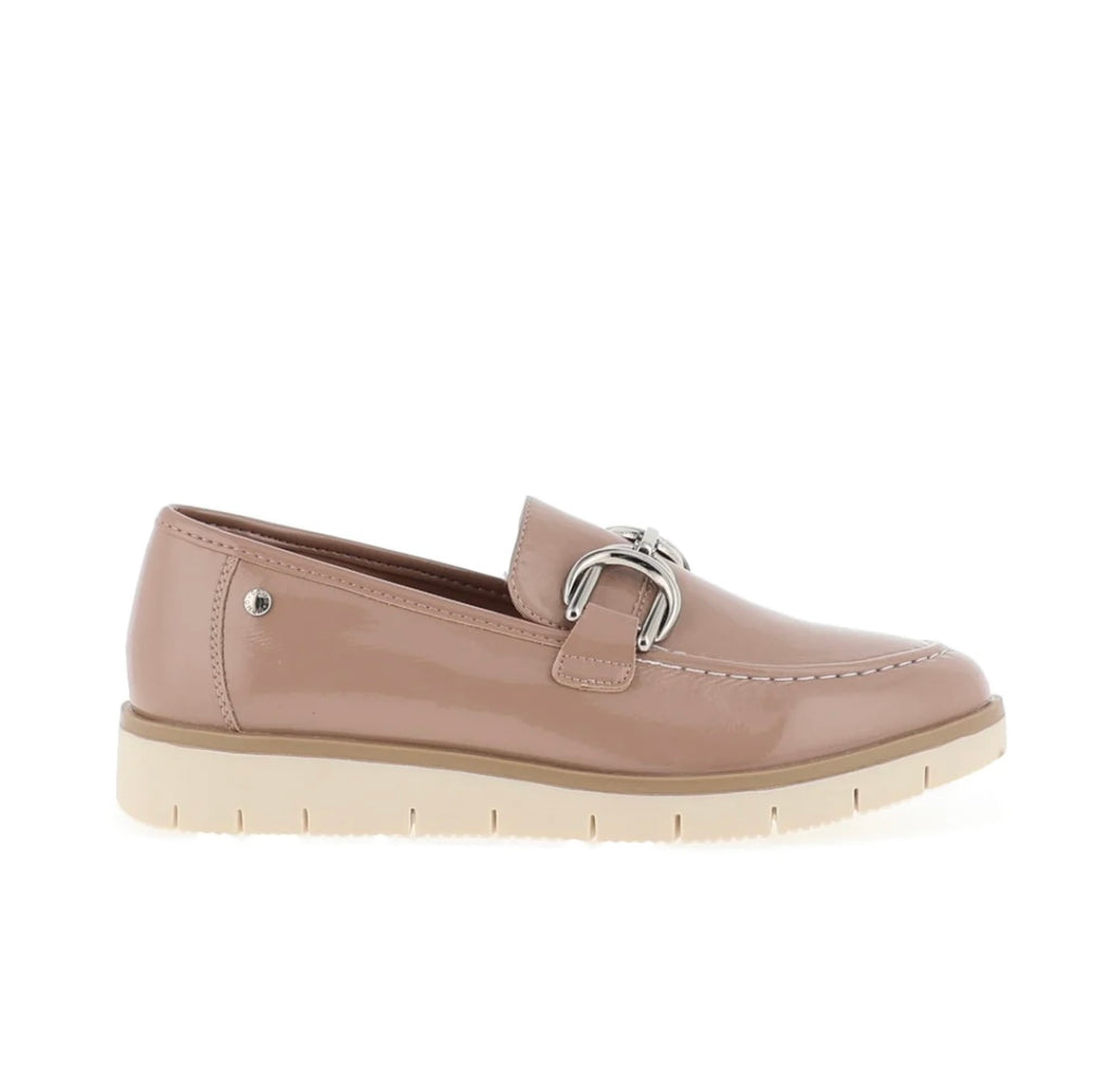Moka Patent Loafer with Buckle Detail