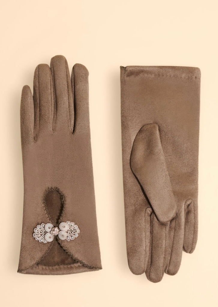 Powder Suki Stone Suede Gloves