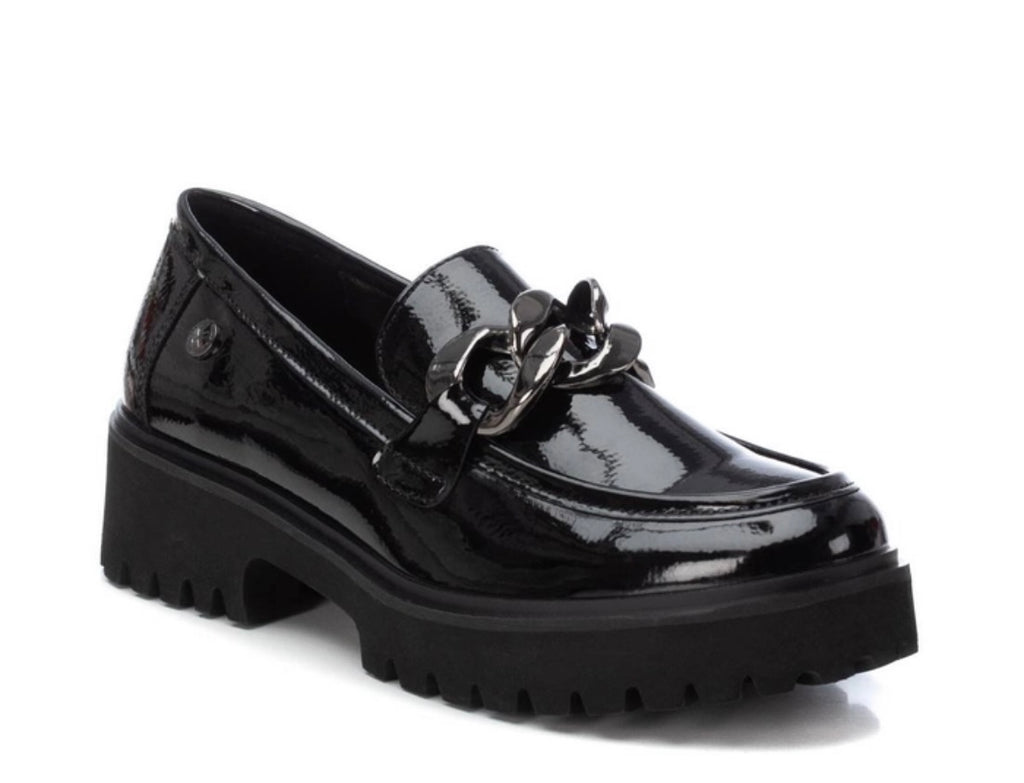 XTI Black Patent Chunky Loafers