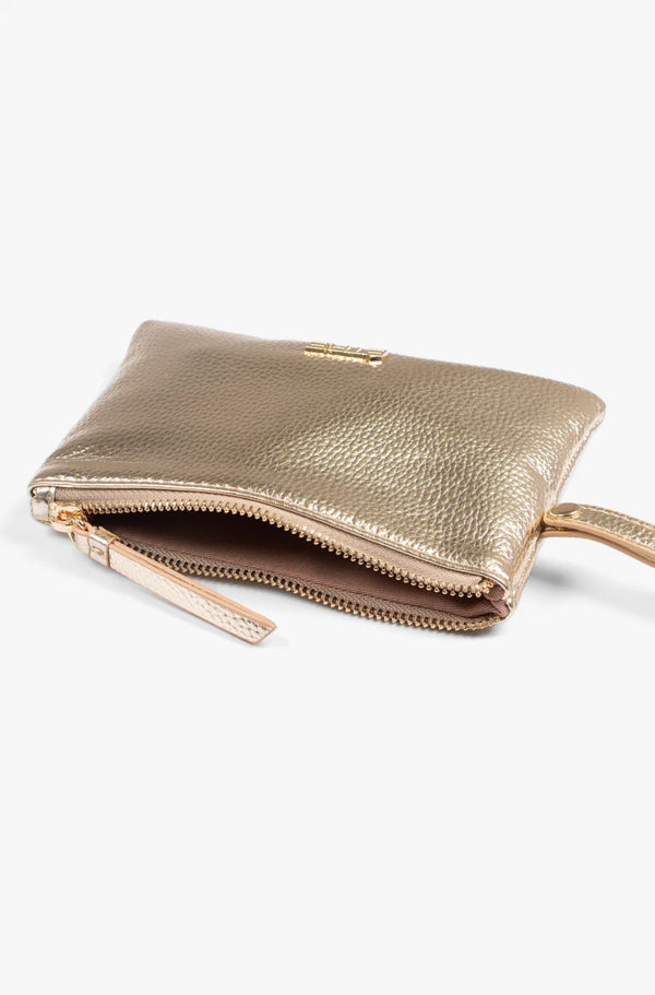 Scout Gold Pebbled Faux Leather Wristlet Purse