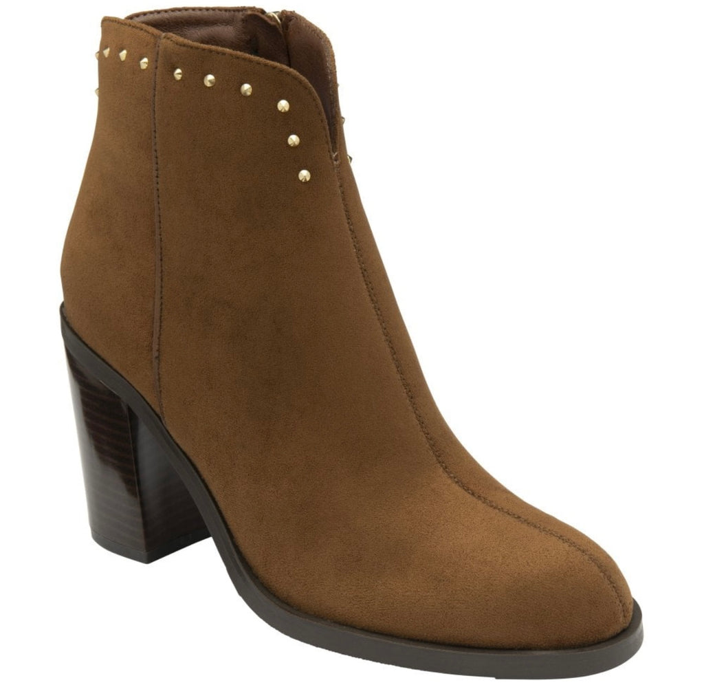 Lucy Tan Suede Block Heel Boots