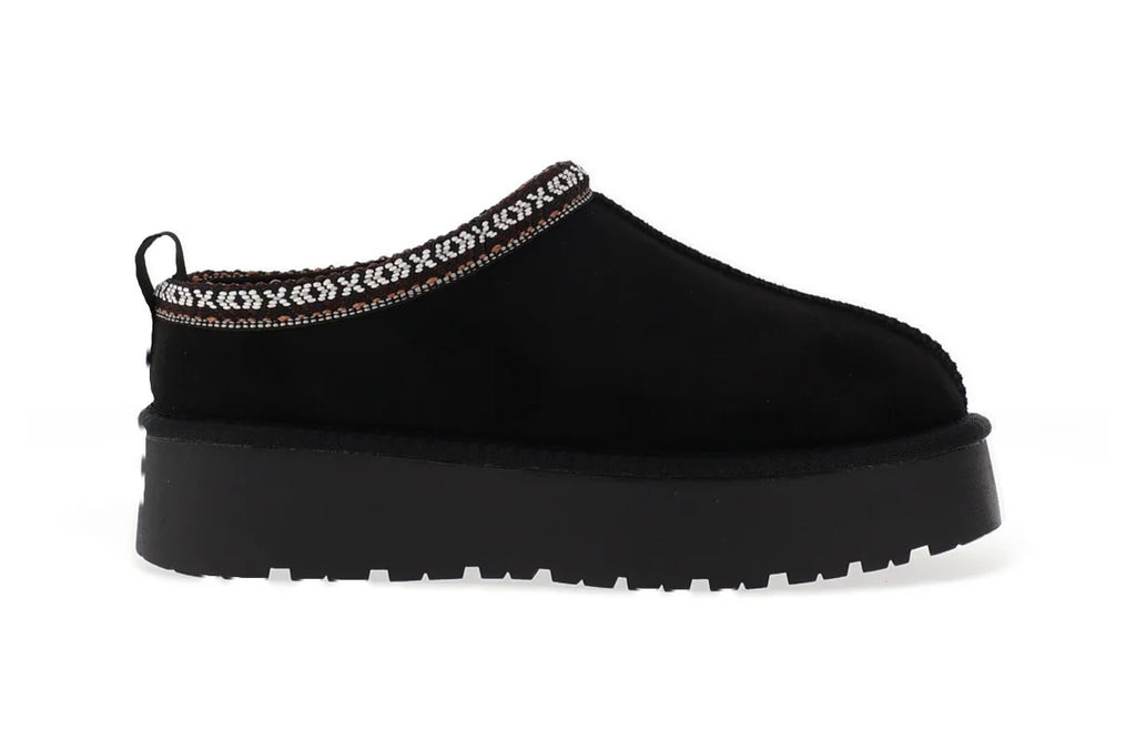 XTI Black Suede Slip On Shoe