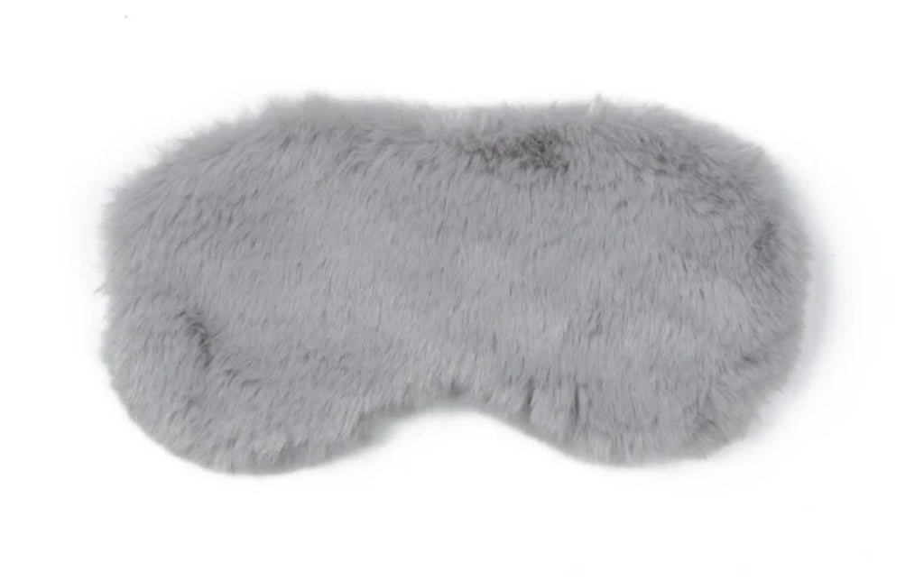 Grey Faux Fur Eye Mask