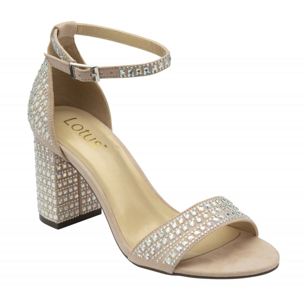 Marquesa Pink Sparkle Block Heel Sandal