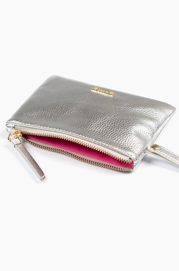 Scout Silver Pebbled Faux Leather Wristlet Purse