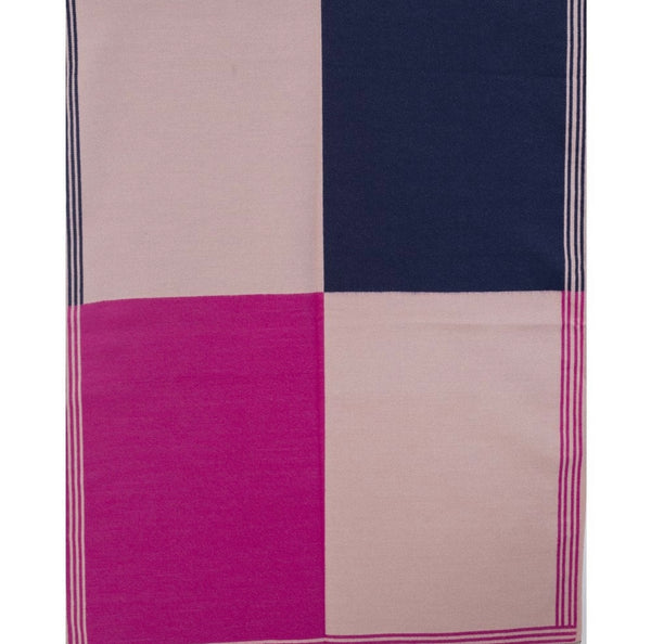 Fuchsia, Pink & Navy Check Scarf