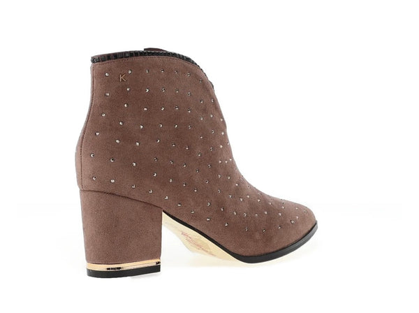 Kate Appleby Tynan Dark Wicker Ankle Boots with Diamonte Embellishment