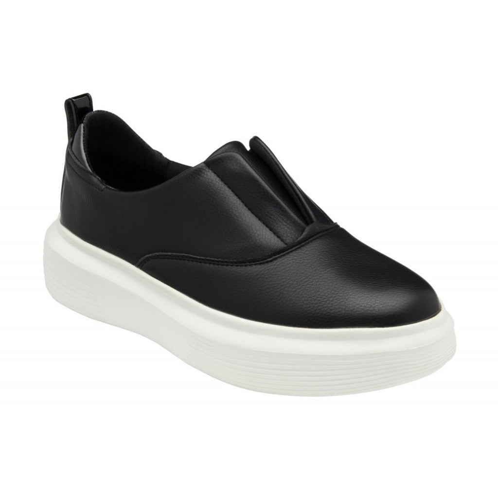 Lina Black Slip On Trainers