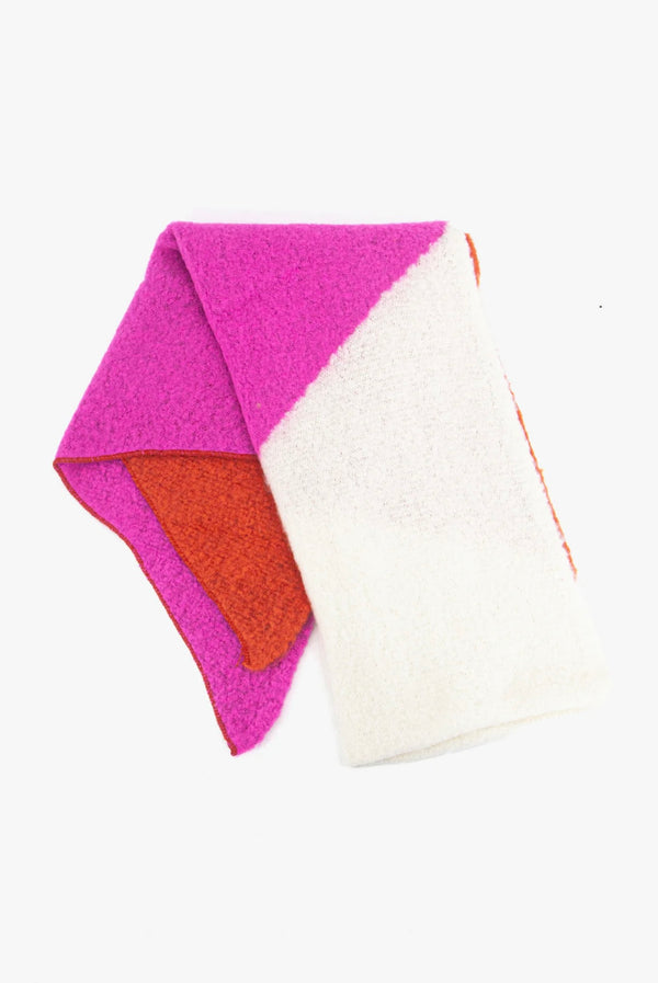 Nora Fuchsia & Orange Colour Block Scarf