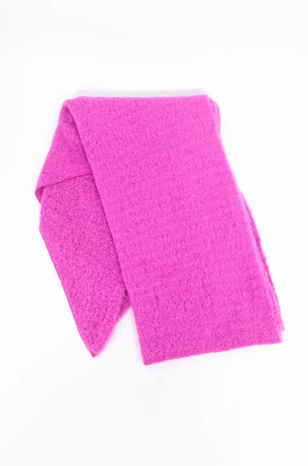 Evie Hot Pink Heavyweight Asymmetric Scarf