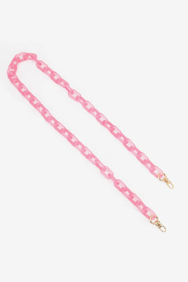 Pastel Pink Square Link Acrylic Bag Strap