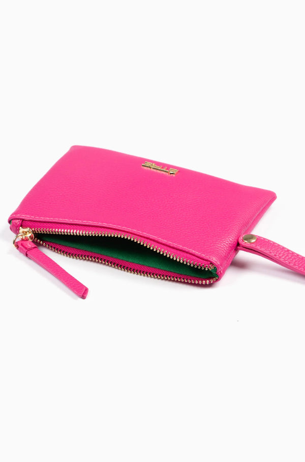 Scout Fuchsia Pebbled Faux Leather Wristlet Purse