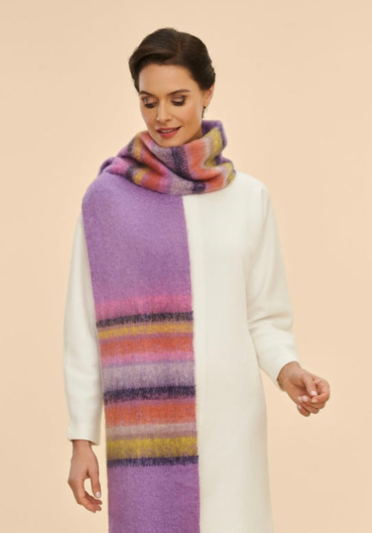 Powder Sammy Violet Striped Cosy Scarf