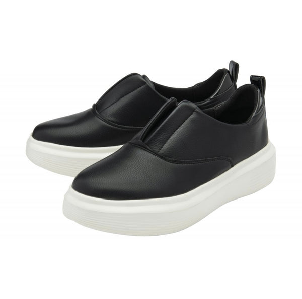 Lina Black Slip On Trainers