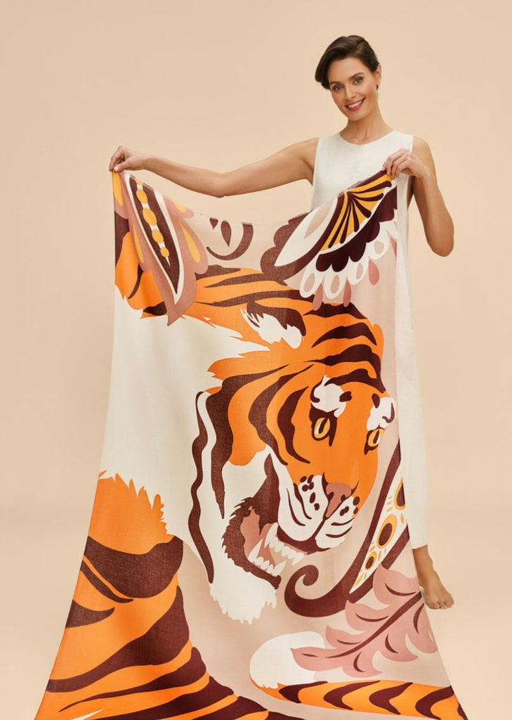 Powder Printed Thrill Of The Tiger Scarf