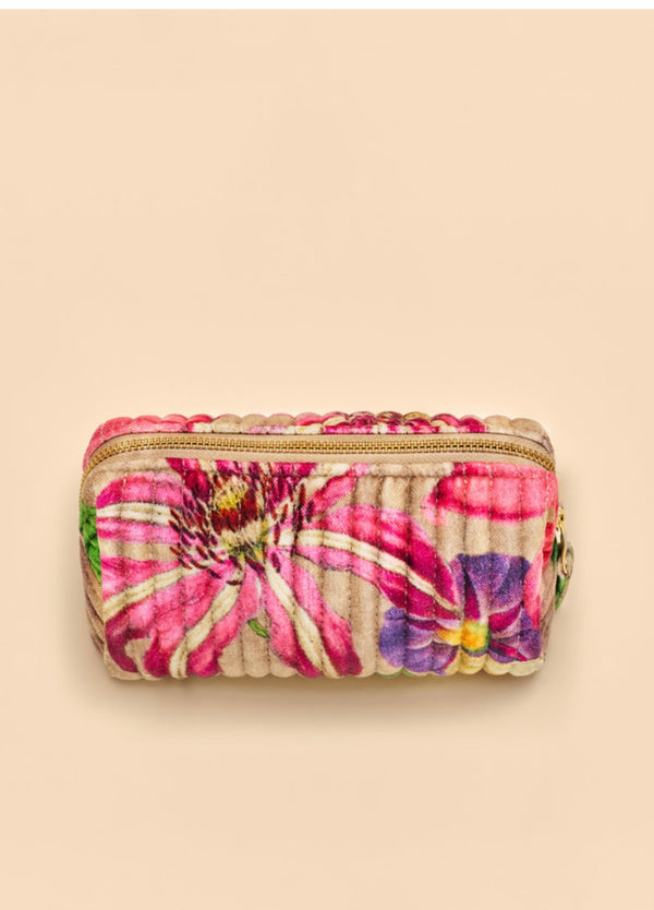 Powder Slate Botanicals Quilted Mini Washbag