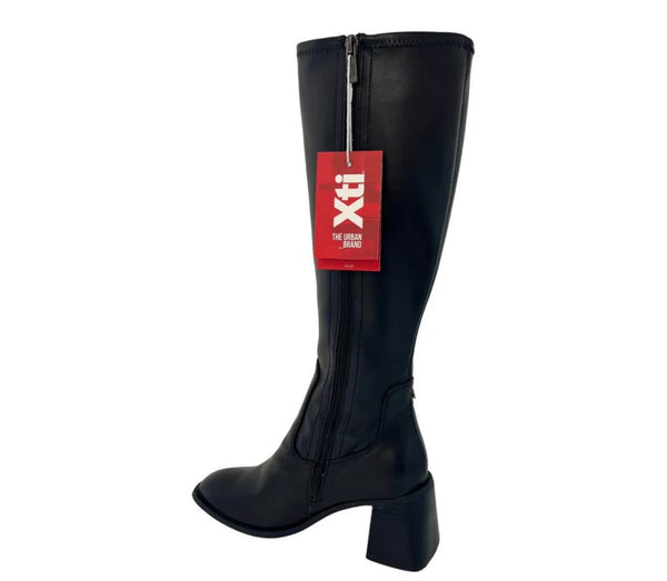 XTI Black Long Heeled Boots