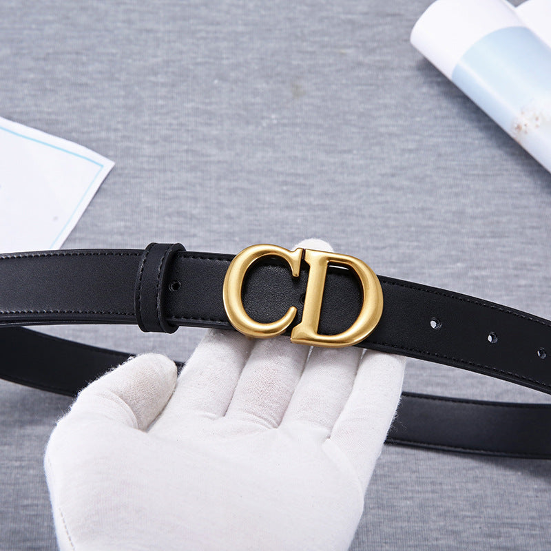 Gold Buckle Black Belt