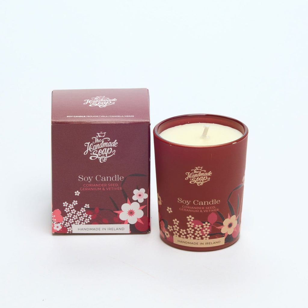 Coriander Seed , Geranium & Vetiver Scented Soy Mini Candle 70g