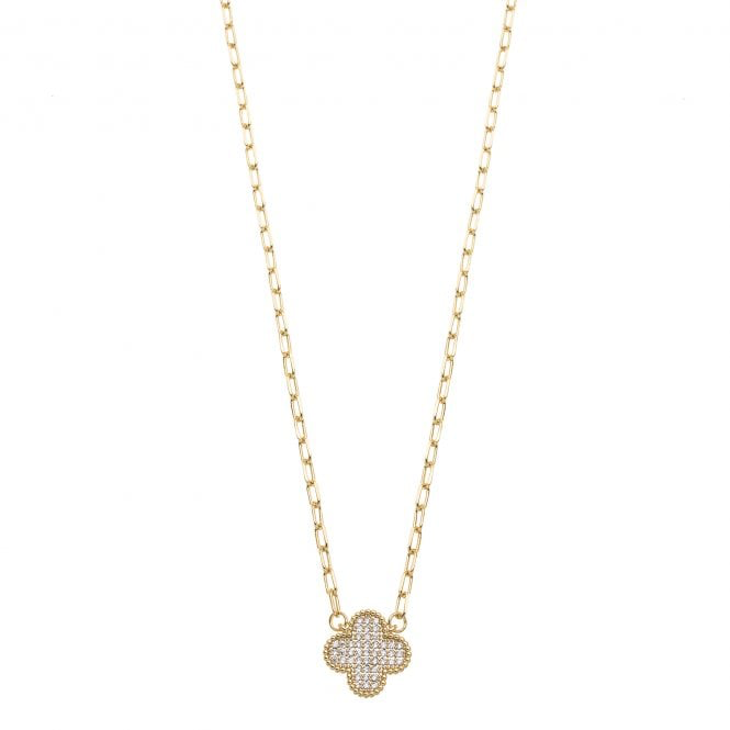 Gold Crystal Club Necklace