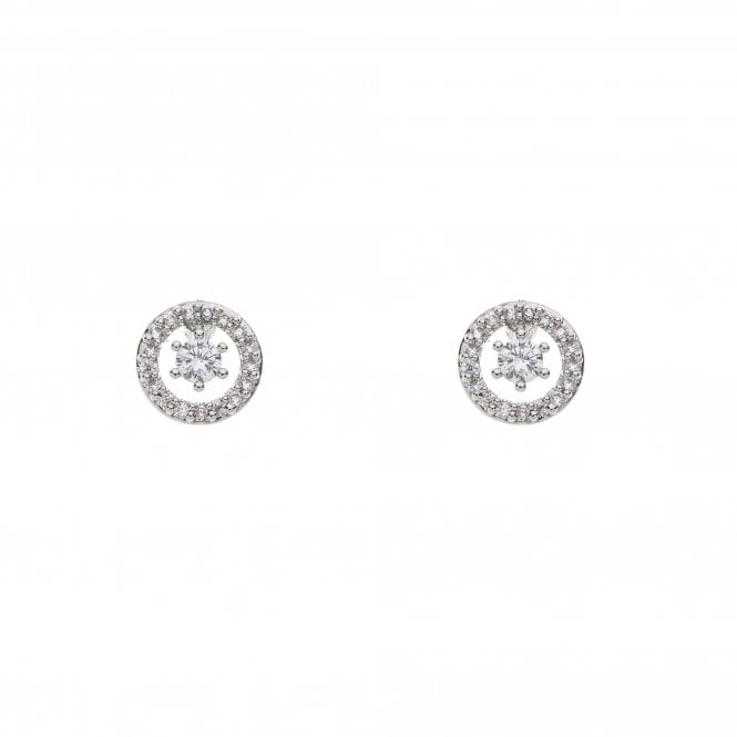 Silver Crystal Stud Earrings