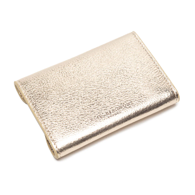 Gold Elie Beaumont Leather Wallet Cardholder