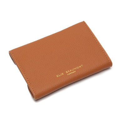 Tan Elie Beaumont Leather Wallet Cardholder