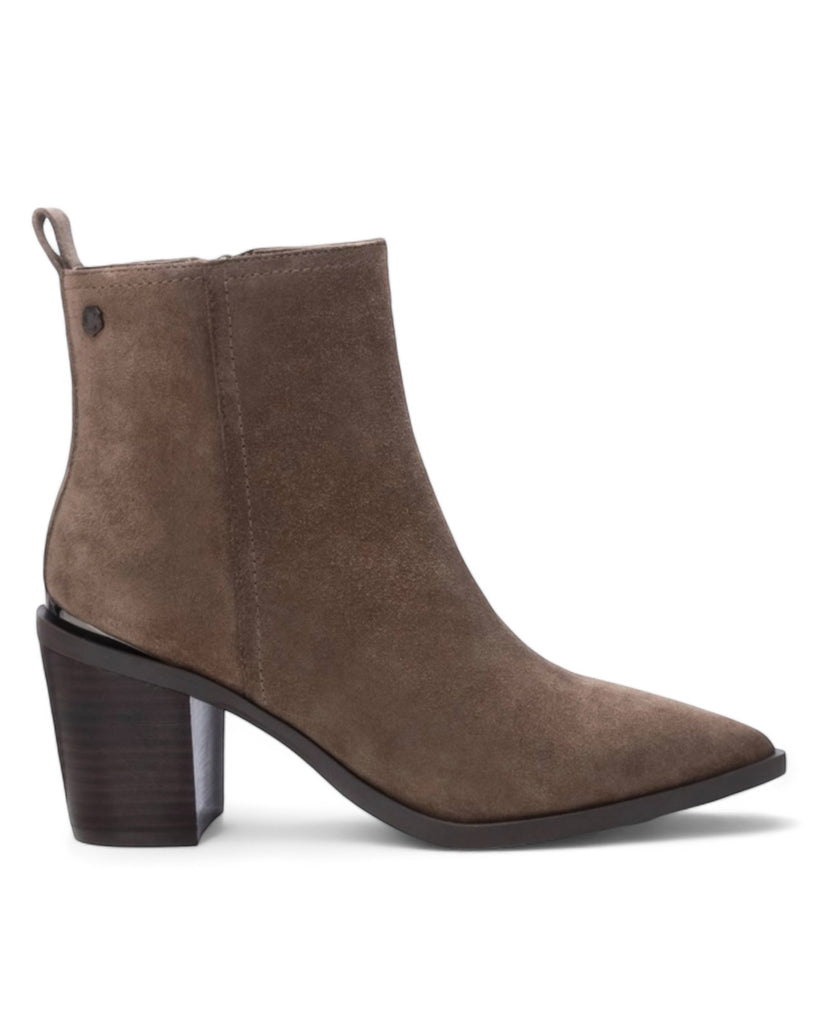 Carmela Taupe Suede Ankle Boots