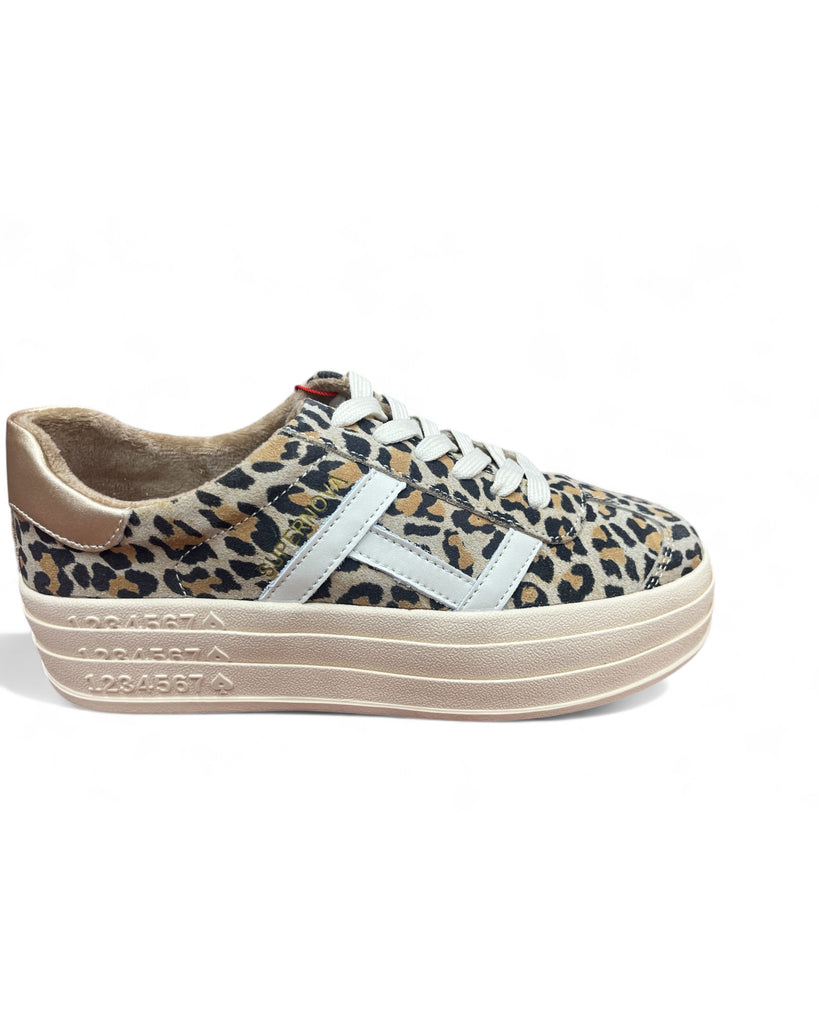 Drilleys Sixty Eight Cheetah Platform Trainers