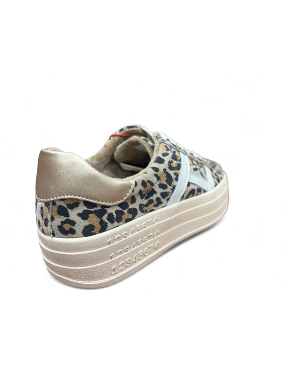 Drilleys Sixty Eight Cheetah Platform Trainers