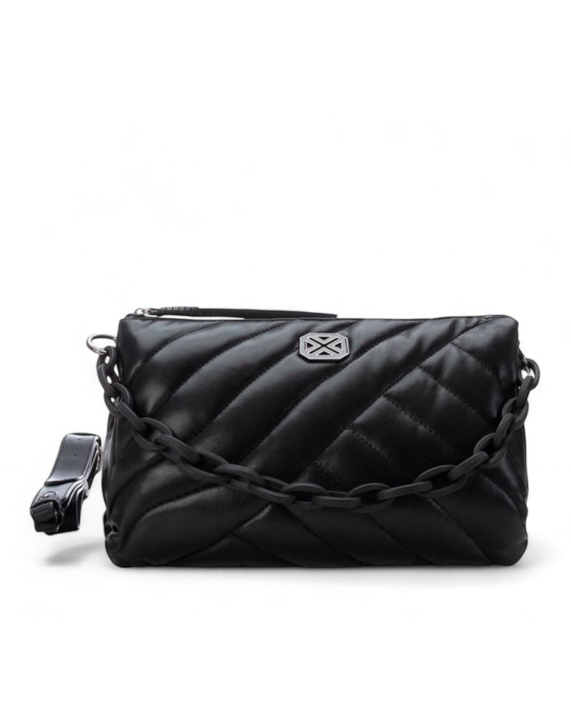 XTI Black Quilted Handbag