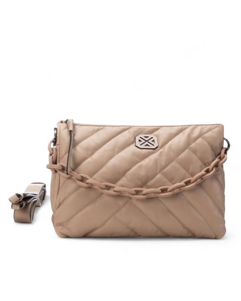 XTI Beige Quilted Handbag