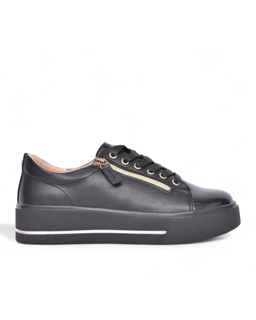 Patrizio Como Ravenna Black Platform Trainers