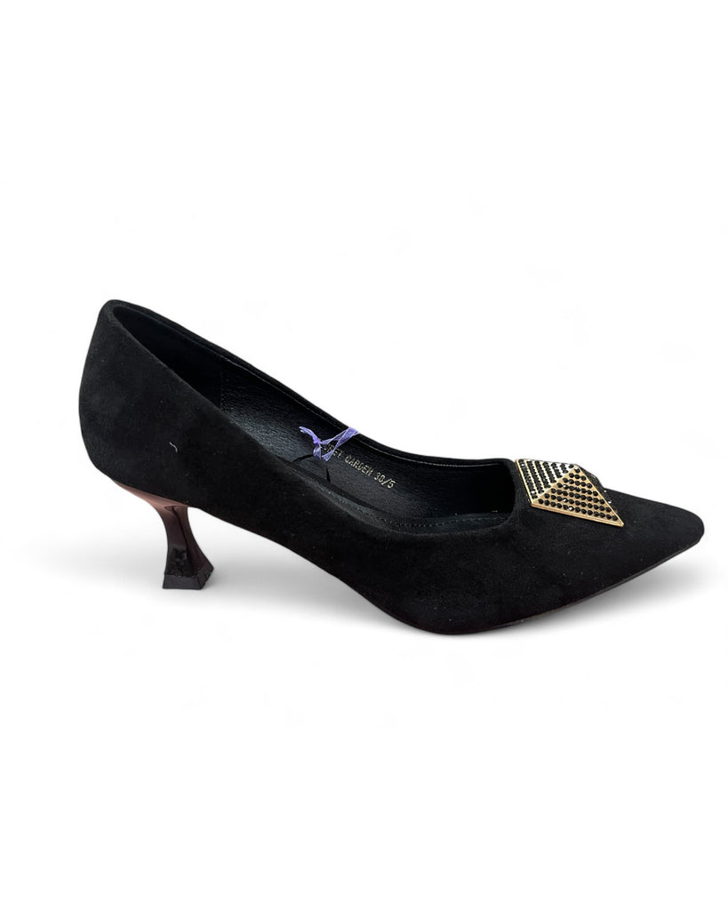 Sorento Secret Garden Black Pointed Heel