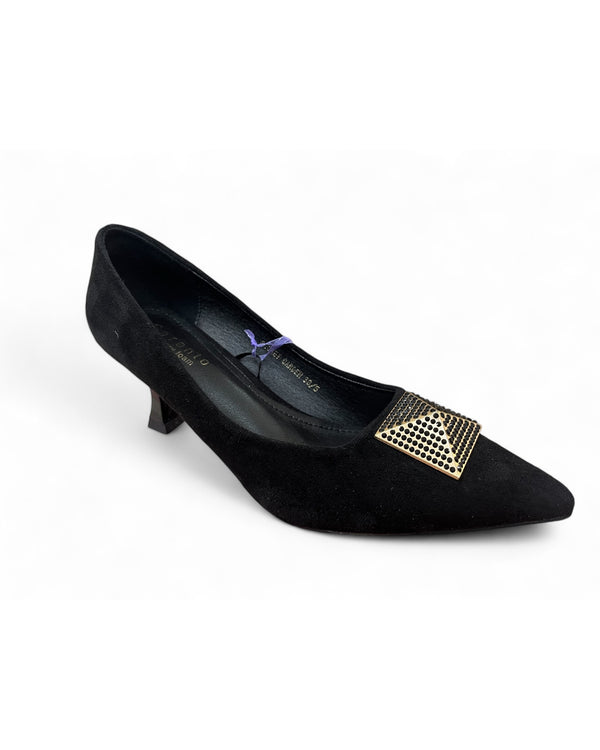 Sorento Secret Garden Black Pointed Heel