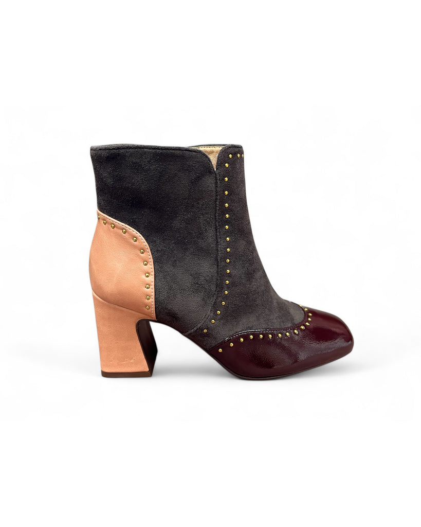 Dancing Matilda Acrobat 011 Chocolate Ankle Boot with Nude Heel