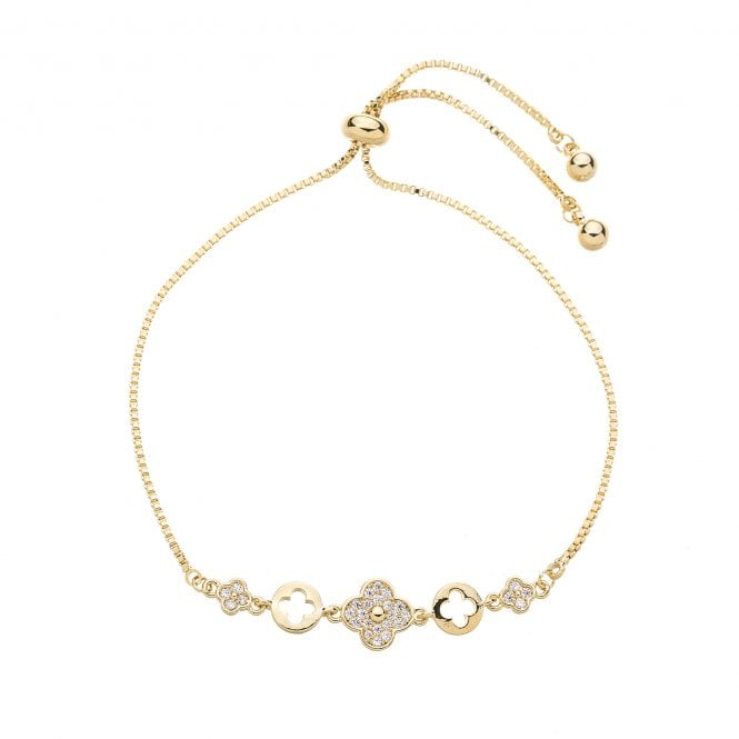 Gold Crystal Clue Adjustable Bracelet