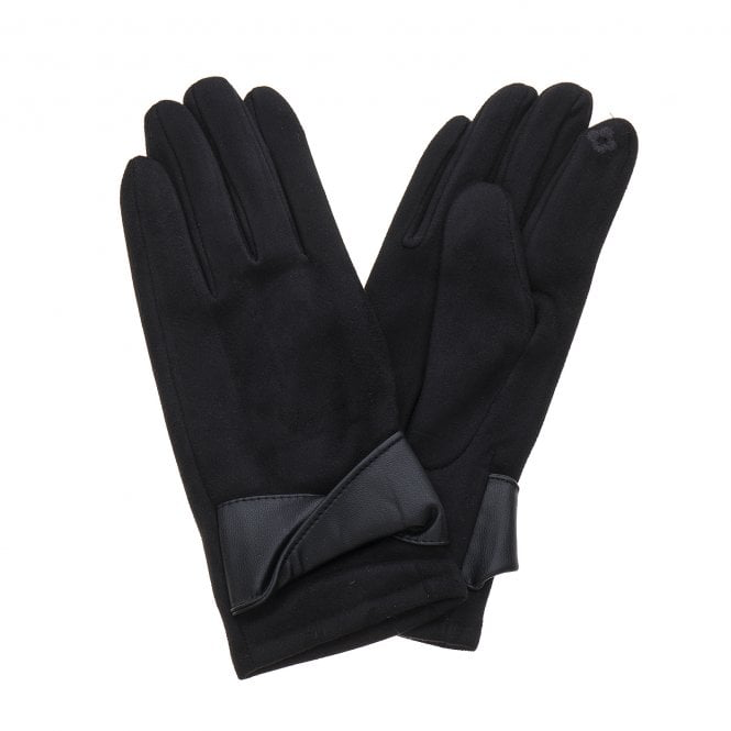 Black Twist Front Gloves