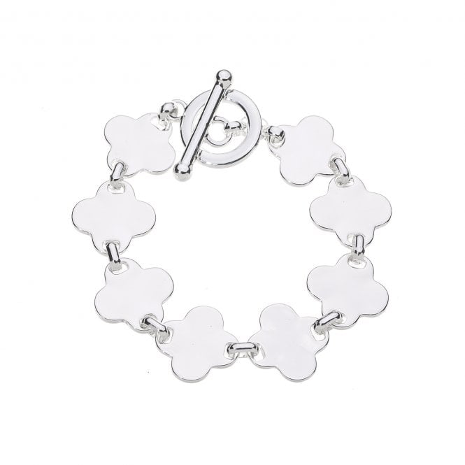 Silver Club T Bar Bracelet