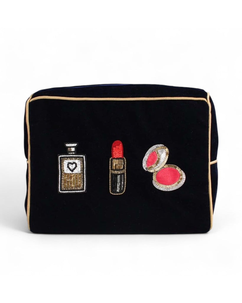 Navy Cosmetics Large Makeup Bag