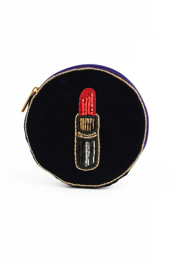 Cosmetics Lipstick Round Pouch