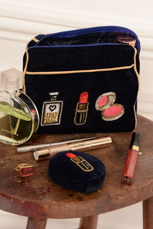 Navy Cosmetics Medium Makeup Bag